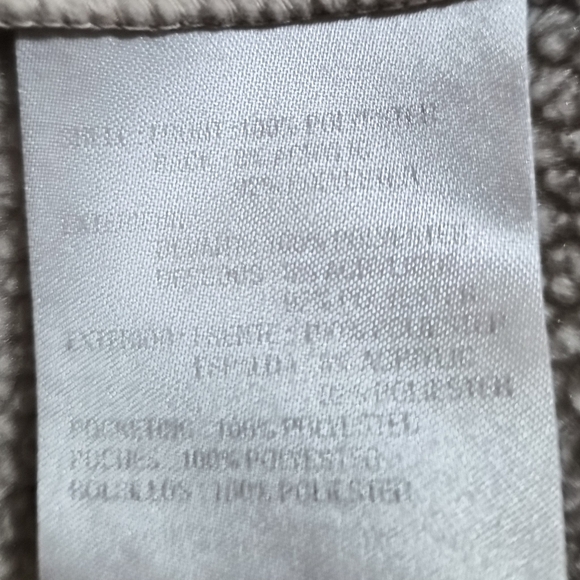 Cozy Cream Hooded Mid-Length Coat - Sherpa Lined Size L - Picture 3 of 9